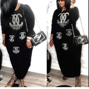 Verta maxi insp silver studded dress.   Sz 2x.  New.